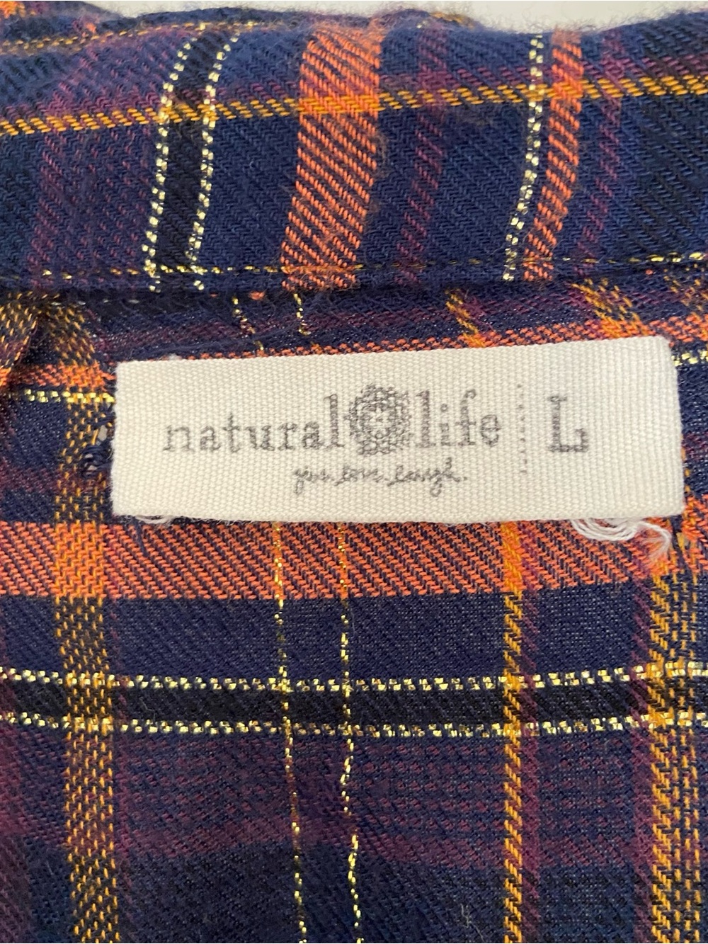 Natural Life Hailee Plaid Maxi Shirt Dress Large Country Boho Western Rustic - Picture 6 of 14